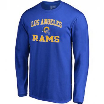 Men's Los Angeles Rams NFL Pro Line by Fanatics Branded Royal Vintage Victory Arch Long Sleeve T-Shirt