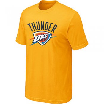 Oklahoma City Thunder Big & Tall Primary Logo Yellow NBA T-Shirt