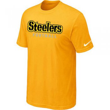 Nike Pittsburgh Steelers Sideline Legend Authentic Font T-Shirt Yellow