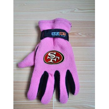 San Francisco 49ers NFL Adult Winter Warm Gloves Pink
