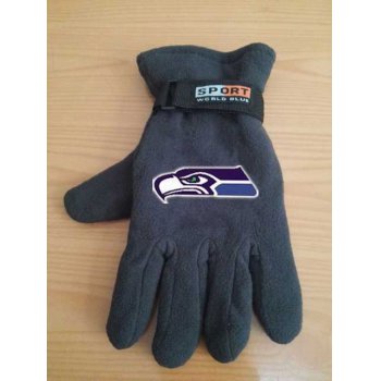 Seattle Seahawks NFL Adult Winter Warm Gloves Dark Gray