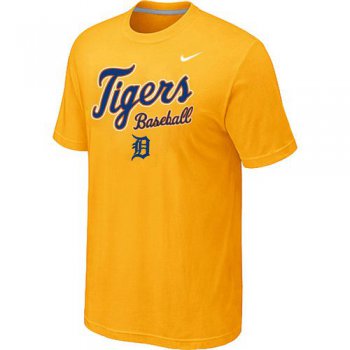 Nike MLB Detroit Tigers 2014 Home Practice T-Shirt - Yellow