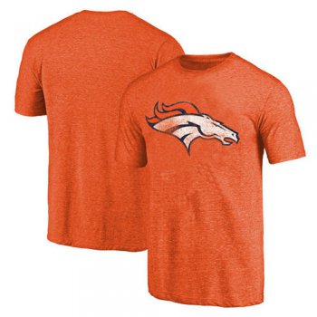 Denver Broncos Orange Throwback Logo Tri-Blend NFL Pro Line by T-Shirt