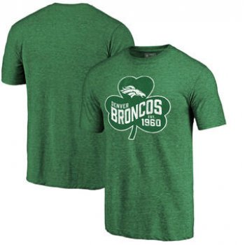 Denver Broncos Pro Line by Fanatics Branded St. Patrick's Day Paddy's Pride Tri-Blend T-Shirt - Kelly Green