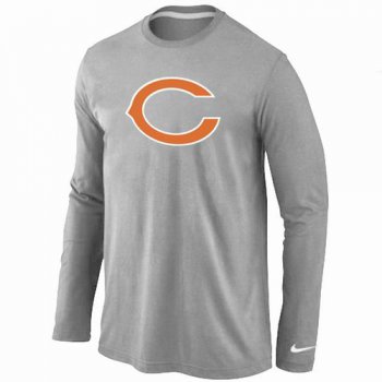 Nike Chicago Bears Logo Long Sleeve T-Shirt Grey