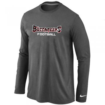 Nike Tampa Bay Buccaneers font Long Sleeve T-Shirt D.Grey
