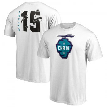 Charlotte Hornets 15 Kemba Walker Fanatics Branded 2019 NBA All-Star Game The Buzz Side Sweep Name & Number T-Shirt White
