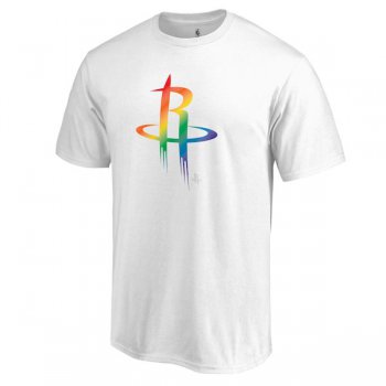 Men's Houston Rockets White Fanatics Branded Team Pride V-Neck T-Shirt