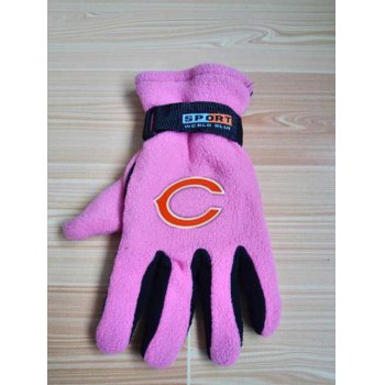 Chicago Bears NFL Adult Winter Warm Gloves Pink