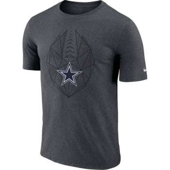 Men's Dallas Cowboys Nike Heathered Charcoal Fan Gear Icon Performance T-Shirt