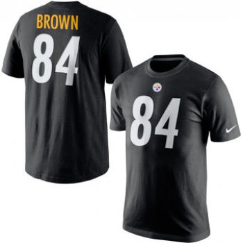 Men's Pittsburgh Steelers 84 Antonio Brown Nike Player Pride Name & Number T-Shirt - Black