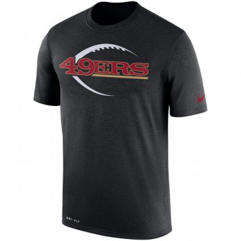 Men's San Francisco 49ers Nike Black Legend Icon Logo Performance T-Shirt