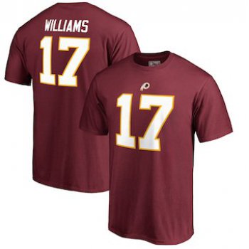 Men's Washington Redskins 17 Doug Williams NFL Pro Line by Fanatics Branded Burgundy Retired Player Authentic Stack Name & Number T-Shirt