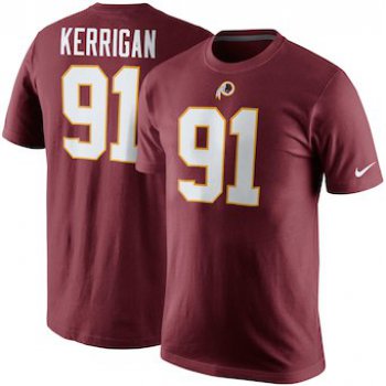 Men's Washington Redskins 91 Ryan Kerrigan Nike Burgundy Player Pride Name & Number T-Shirt