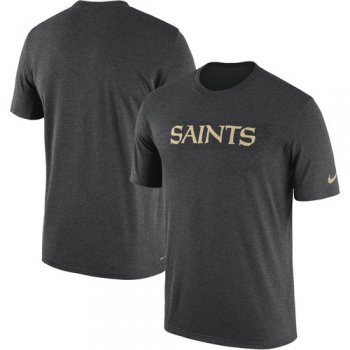 New Orleans Saints Nike Heathered Charcoal Sideline Seismic Legend T-Shirt