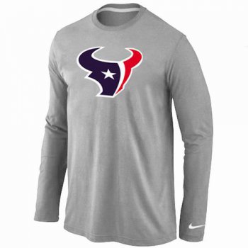 Nike Houston Texans Logo Long Sleeve T-Shirt Grey