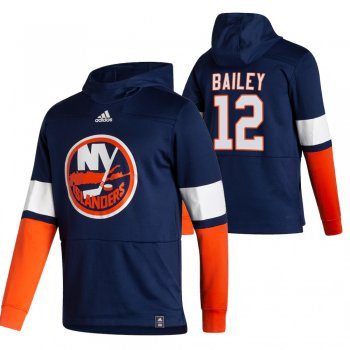 New York Islanders #12 Josh Bailey Adidas Reverse Retro Pullover Hoodie Navy