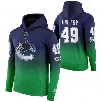 Vancouver Canucks #49 Braden Holtby Adidas Reverse Retro Pullover Hoodie Green