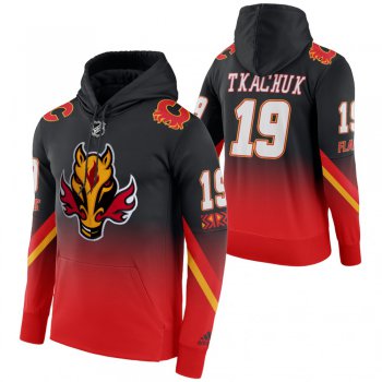 Calgary Flames #19 Matthew Tkachuk Adidas Reverse Retro Pullover Hoodie Black
