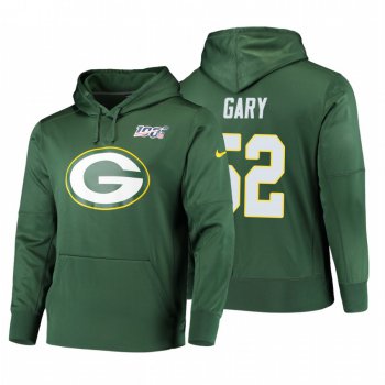 Green Bay Packers #52 Rashan Gary Nike NFL 100 Primary Logo Circuit Name & Number Pullover Hoodie Green