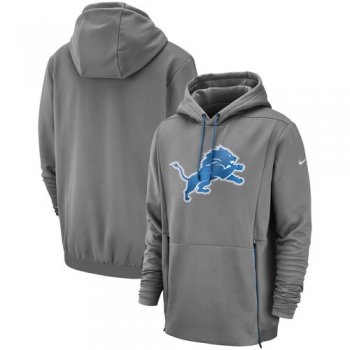 Detroit Lions Nike Sideline Performance Player Pullover Hoodie Gray