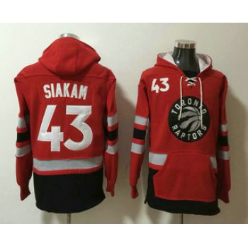 Men's Toronto Raptors #43 Pascal Siakam NEW Red Pocket Stitched NBA Pullover Hoodie