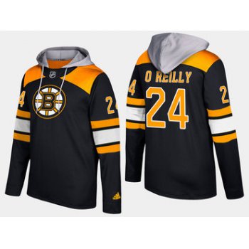 Adidas Boston Bruins 24 Terry O'Reilly Retired Black Name And Number Hoodie