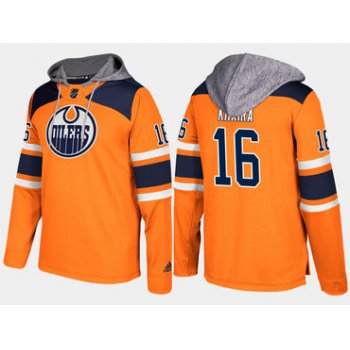 Adidas Edmonton Oilers 16 Jujhar Khaira Name And Number Orange Hoodie