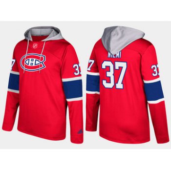 Adidas Montreal Canadiens 37 Antti Niemi Name And Number Red Hoodie