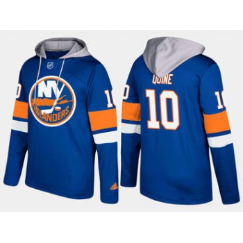 Adidas New York Islanders 10 Alan Quine Name And Number Blue Hoodie