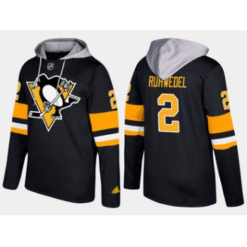 Adidas Pittsburgh Penguins 2 Chad Ruhwedel Name And Number Black Hoodie