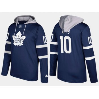 Adidas Toronto Maple Leafs 10 Syl Apps Retired Royal Name And Number Hoodie