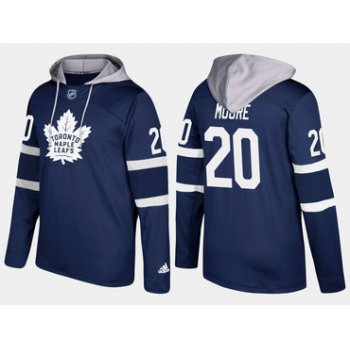 Adidas Toronto Maple Leafs 20 Dominic Moore Name And Number Royal Hoodie