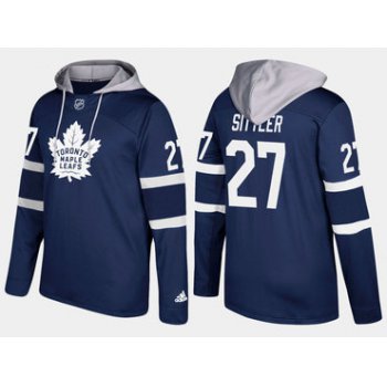 Adidas Toronto Maple Leafs 27 Darryl Sittler Retired Royal Name And Number Hoodie