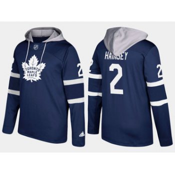 Adidas Toronto Maple Leafs 2 Ron Hainsey Name And Number Royal Hoodie
