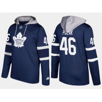 Adidas Toronto Maple Leafs 46 Roman Polak Name And Number Royal Hoodie