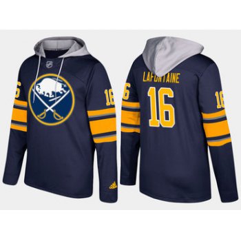 Adidas Buffalo Sabres 16 Pat Lafontaine Retired Blue Name And Number Hoodie