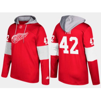 Adidas Detroit Red Wings 42 Martin Frk Name And Number Red Hoodie