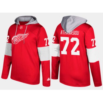 Adidas Detroit Red Wings 72 Andreas Athanasiou Name And Number Red Hoodie