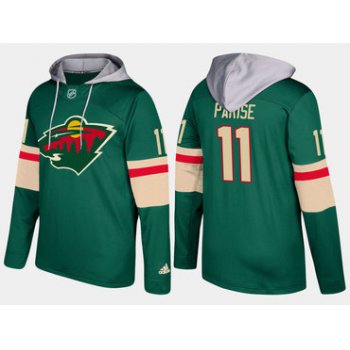 Adidas Minnesota Wild 11 Zach Parise Name And Number Green Hoodie