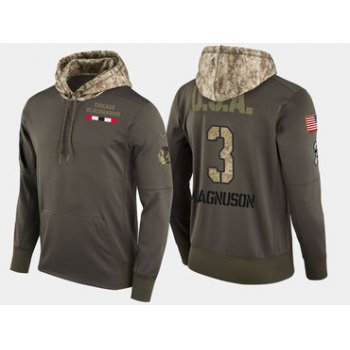 Nike Chicago Blackhawks 3 Keith Magnuson Retired Olive Salute To Service Pullover Hoodie