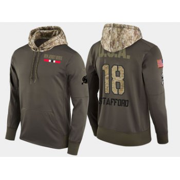 Nike New Jersey Devils 18 Drew Stafford Olive Salute To Service Pullover Hoodie