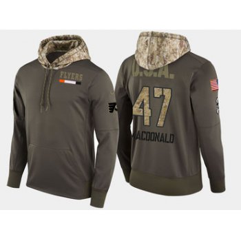 Nike Philadelphia Flyers 47 Andrew Macdonald Olive Salute To Service Pullover Hoodie