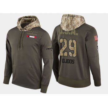 Nike Washington Capitals 29 Christian Djoos Olive Salute To Service Pullover Hoodie