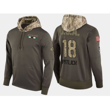 Nike Dallas Stars 18 Tyler Pitlick Olive Salute To Service Pullover Hoodie
