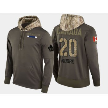 Nike Toronto Maple Leafs 20 Dominic Moore Olive Salute To Service Pullover Hoodie