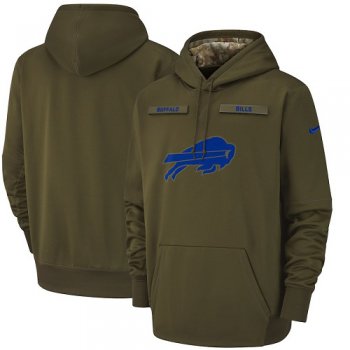 Men's Buffalo Bills Nike Olive Salute to Service Sideline Therma Performance Pullover Hoodie