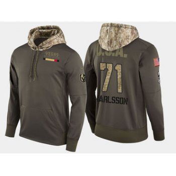 Nike Vegas Golden Knights 71 William Karlsson Olive Salute To Service Pullover Hoodie
