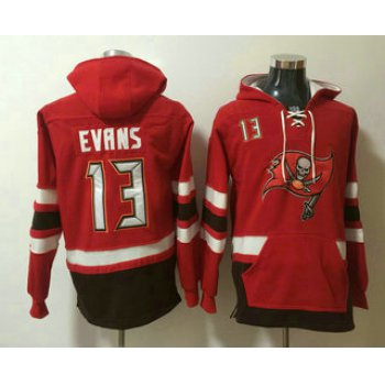 Men's Tampa Bay Buccaneers #13 Mike Evans NEW Red Pocket Stitched NFL Pullover Hoodie