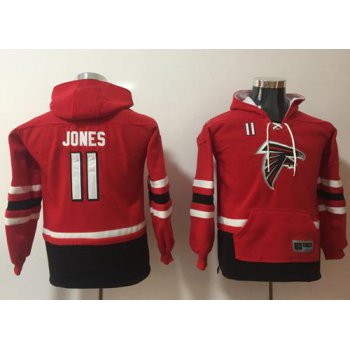 Nike Atlanta Falcons #11 Julio Jones Red Youth Name & Number Pullover NFL Hoodie
